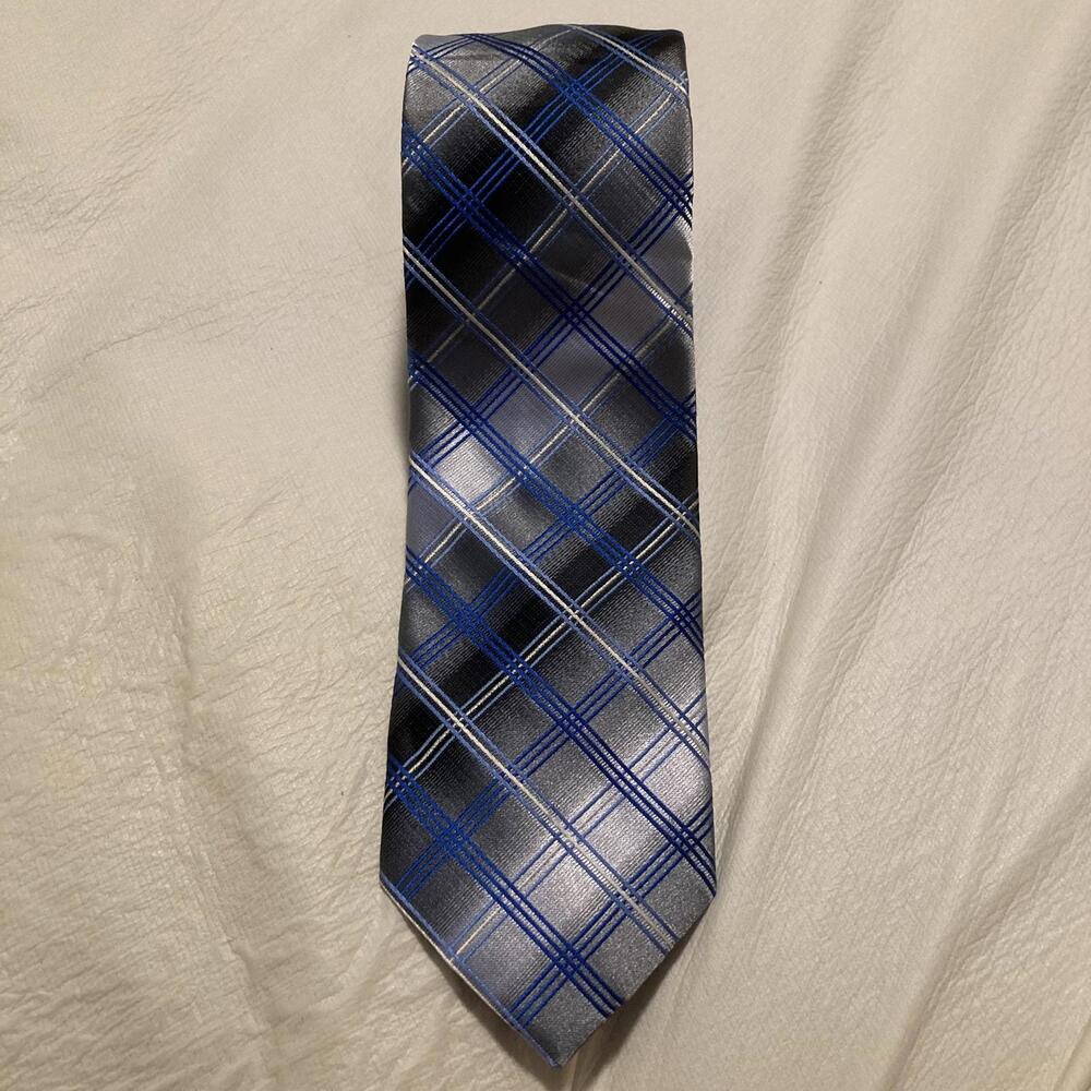 NWOT Pierre Cardin Blue Plaid Tie